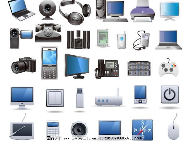 數(shù)碼科技產(chǎn)品圖標矢量素材圖片